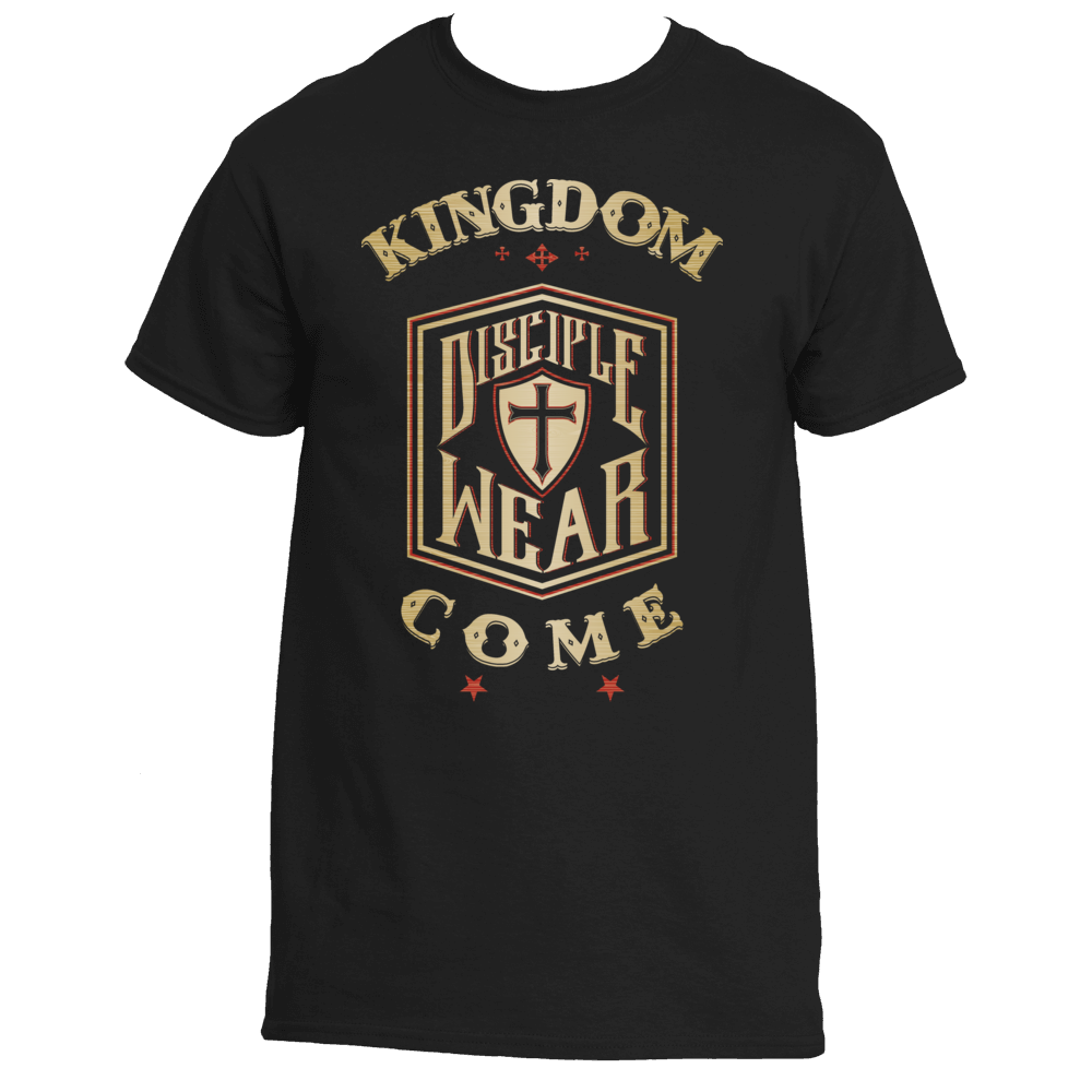 KINGDOME COME BANNER Mens Christian T Shirt Front