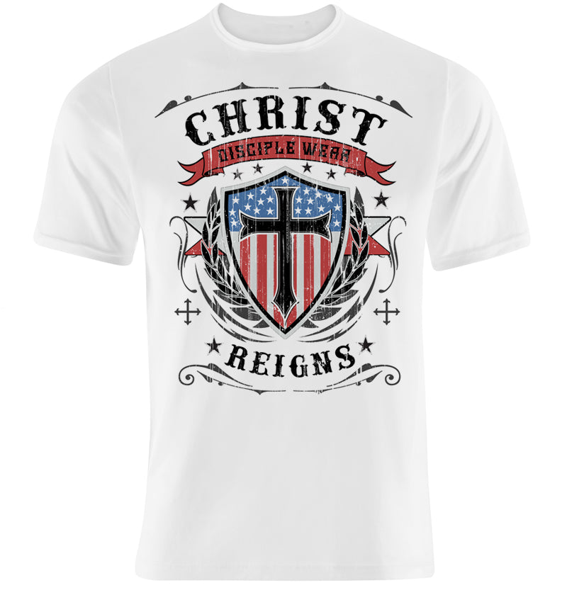 OLD GLORY Mens Christian T Shirt front White