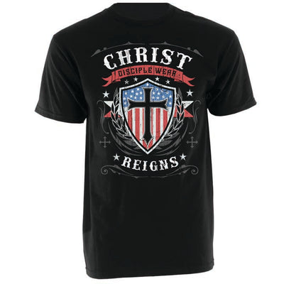 OLD GLORY Mens Christian T Shirt front black