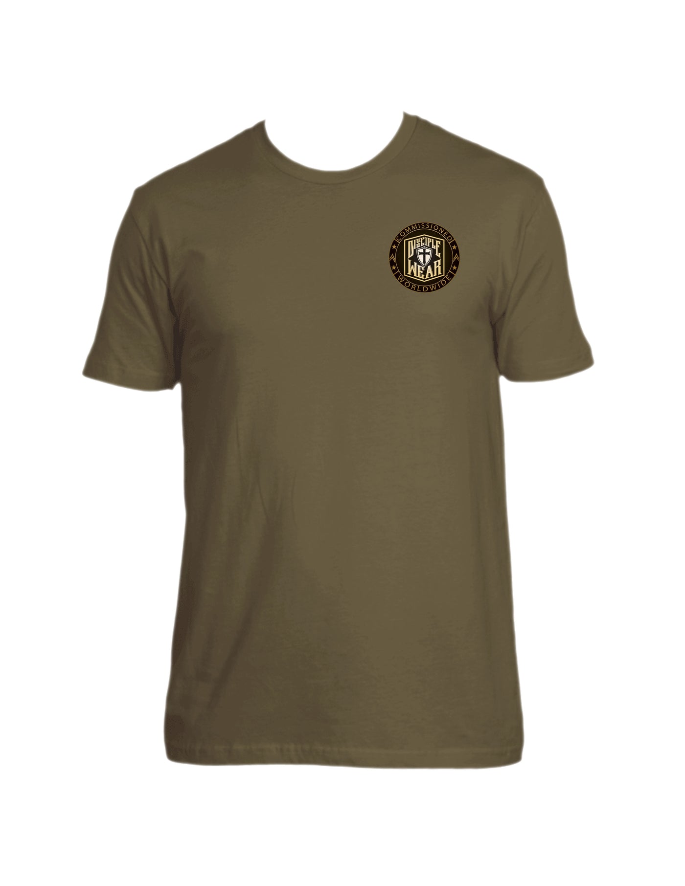 COMMISSIONED SEAL Mens Christian T Shirt  Front Tan