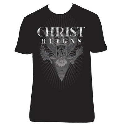 CHRIST REIGNS EAGLE CREST Mens Christian T Shirt front