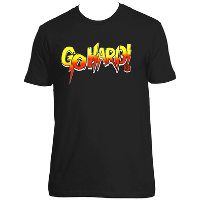 GO HARD Mens Christian T Shirt Front Black